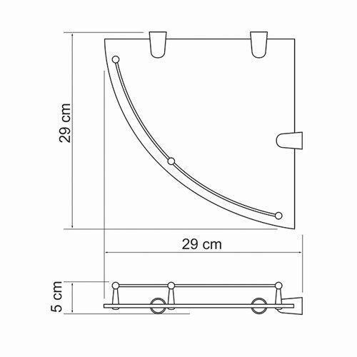 Полка в ванную комнату WasserKRAFT 544 - фото 4