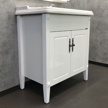 Тумба с раковиной Comforty Палермо 00004139245CF 80х50 напольная цвет белый