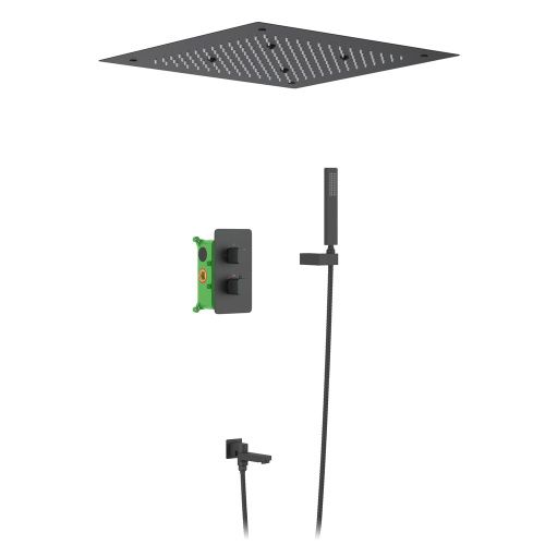 Душевая система Timo Petruma SX-5019/03SM встраиваемая в стену цвет черный с термостатом