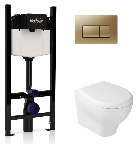 Комплект унитаз с инсталляцией и клавишей смыва Valsir KIT VSMG 7212 Slim P1