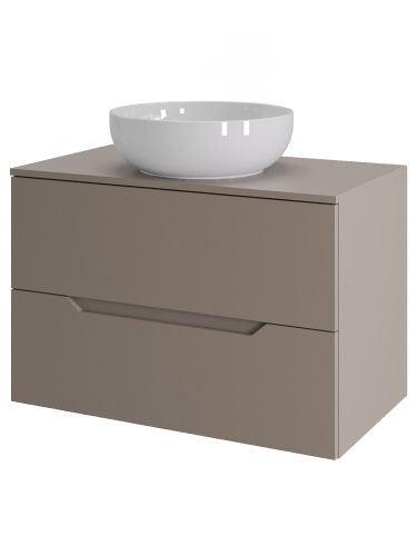 Тумба с раковиной Orange Line Li-70TuLMDF+B07-420W 70х50 подвесная цвет бежевый