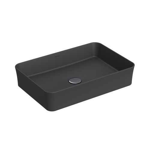 Раковина из сантехнического фарфора Berges Ego SL 181029 50х40 накладная цвет черный