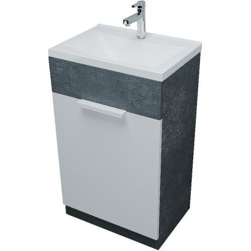 Тумба с раковиной 1MarKa Revo У99086 50х40 напольная цвет серый