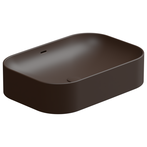 Раковина керамическая GSG Ceramic Design Easy EALAVTP60035 60х40 накладная цвет коричневый без отверстий под смеситель