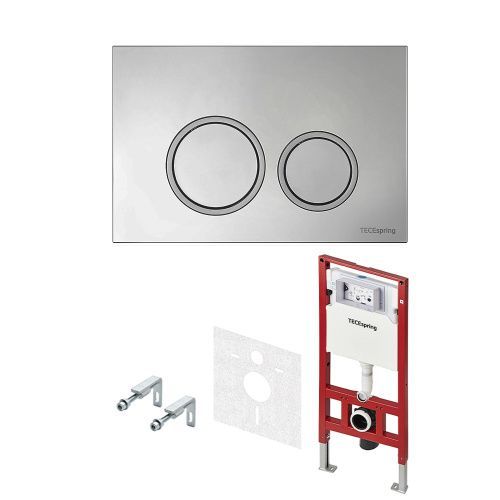 Комплект: инсталляция + кнопка смыва Tece TECEspring R S955101