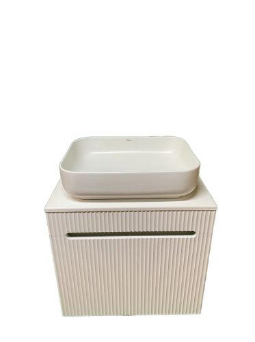 Тумба с раковиной Sintesi STL.W7025_SIN-LVB-APP-409 60х60 подвесная цвет белый