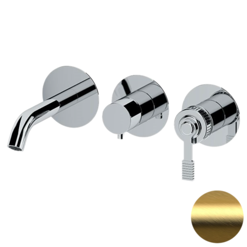 Смеситель для ванны Remer Atelier AL54D3PBG встраиваемый в стену золото