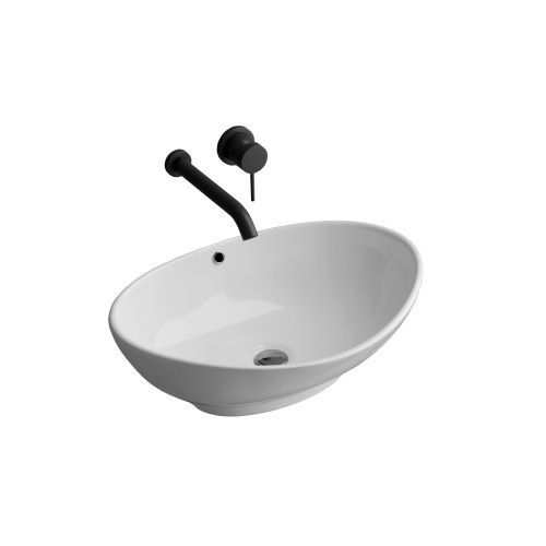 Раковина из сантехнического фаянса Grossman GR-3022 60х40 накладная цвет белый без отверстий под смеситель