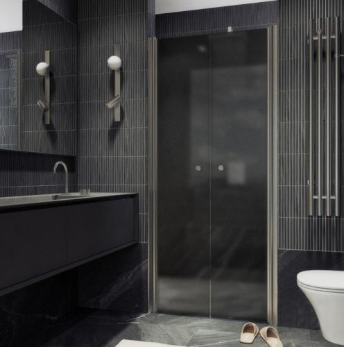 Душевая дверь Maybah Glass MGD-444-5 100х200 стекло тонированное профиль хром