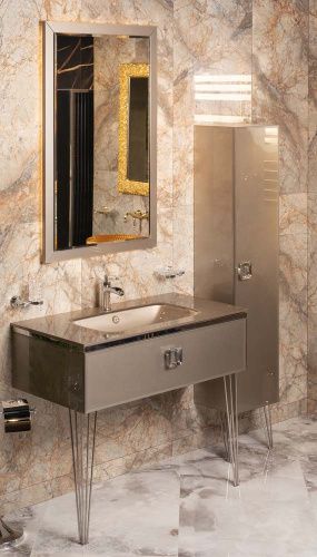 Консоль под раковину Armadi Art Lucido 770-080-D 104х55х30 подвесная цвет коричневый