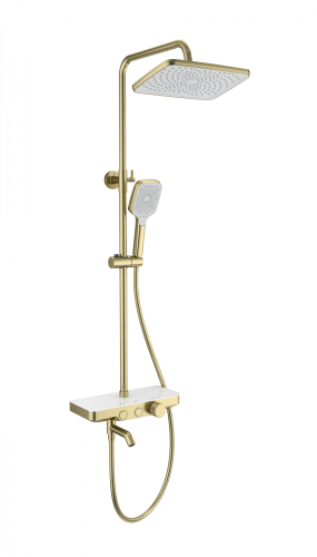 Душевая стойка Wonzon & Woghand WW-B3099-A-BG настенная цвет золото с термостатом