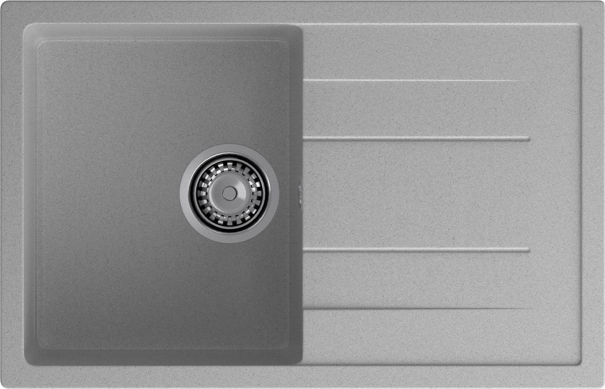 Кухонная мойка Granfest Quadro Q-780L серый 75х50 цвет серый поверхность матовая