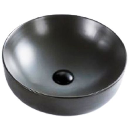 Раковина из сантехнического фаянса BelBagno BB1315-H311 40х40 накладная цвет серый без отверстий под смеситель