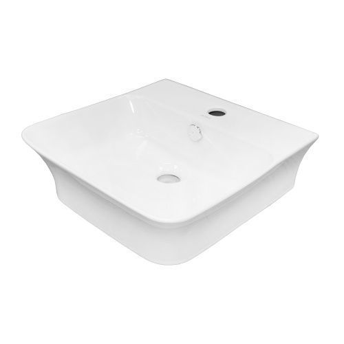 Раковина из сантехнического фаянса Azario AZ-2257 40 см накладная цвет белый 1 отверстие под смеситель