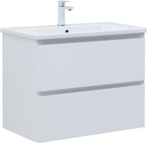 Тумба под раковину Aquanet Эмбер 00330467 80х40 подвесная цвет белый