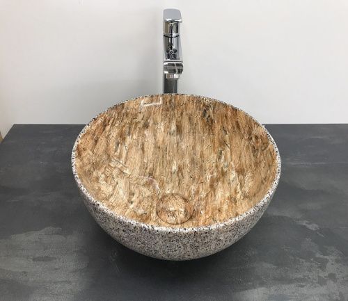 Раковина из сантехнического фаянса CeramaLux 488 30х30 накладная цвет многоцветный без отверстий под смеситель