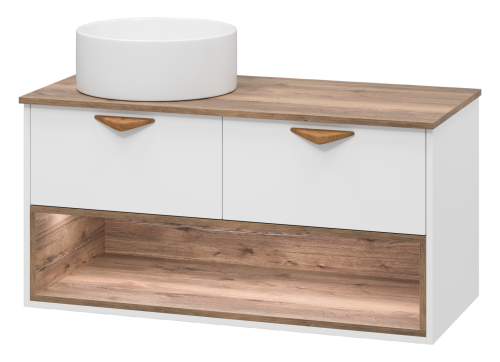 Тумба под раковину Brevita Bergen BER-07105-19-01-2Я 110х50 подвесная цвет белый