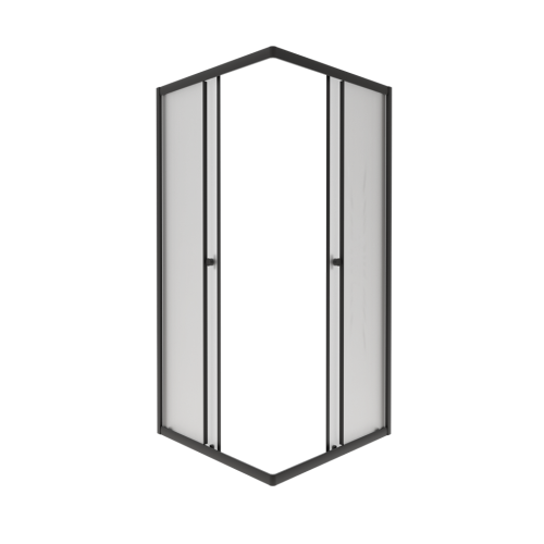 Душевой уголок Тритон Вента-БВ Щ0000073553 80х80 стекло матовое профиль черный без поддона