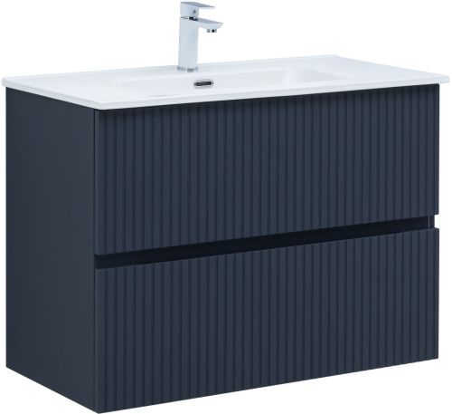 Тумба под раковину Aquanet Джейн 00313303 90х40 подвесная цвет синий