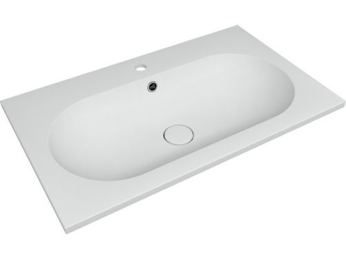 Раковина из искусственного камня Florentina Гавана 800 10.260.00800.201 80х50 накладная цвет белый 1 отверстие под смеситель