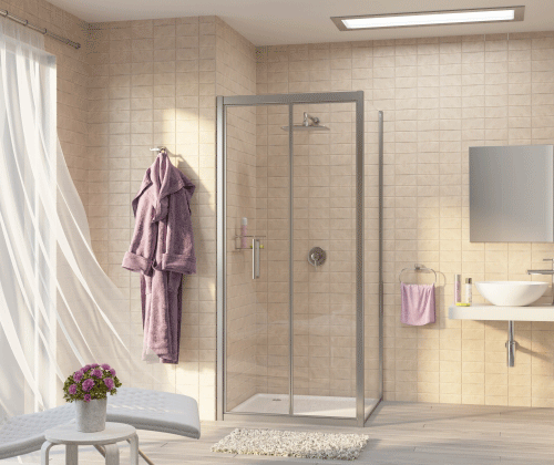 Душевой уголок Wasserkraft 78F03 90х90 стекло прозрачное профиль хром без поддона - фото 4