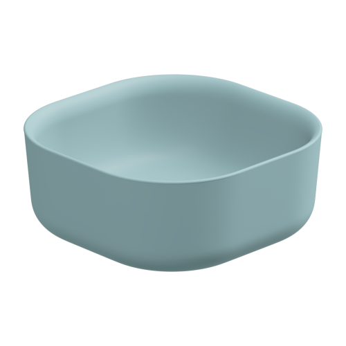 Раковина керамическая GSG Ceramic Design Hit! HILAVQU42037 40х40 накладная цвет голубой без отверстий под смеситель