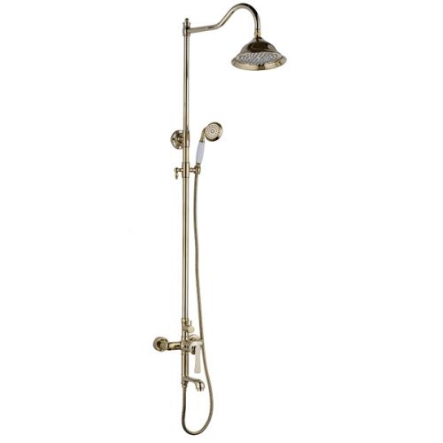 Душевая стойка Rush Flores FLG0835-5 настенная цвет золото