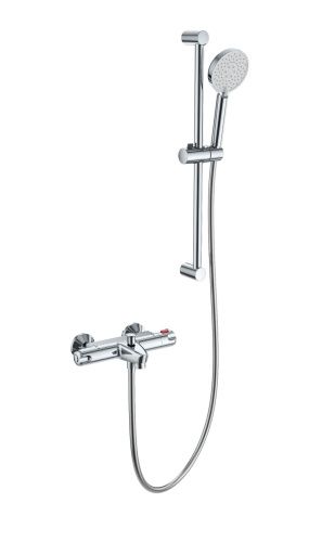 Душевой гарнитур Wonzon & Woghand  WW-C2001-A-CR настенный хром с термостатом