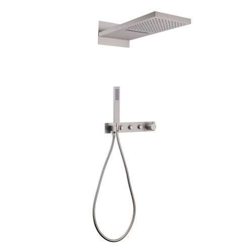 Душевая система Abber AF8752SP встраиваемая в стену цвет серый с термостатом