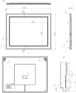 Зеркало с подсветкой La Fenice Cubo Grigio FNC-02-CUB-G-100-80 100х80 - фото 2