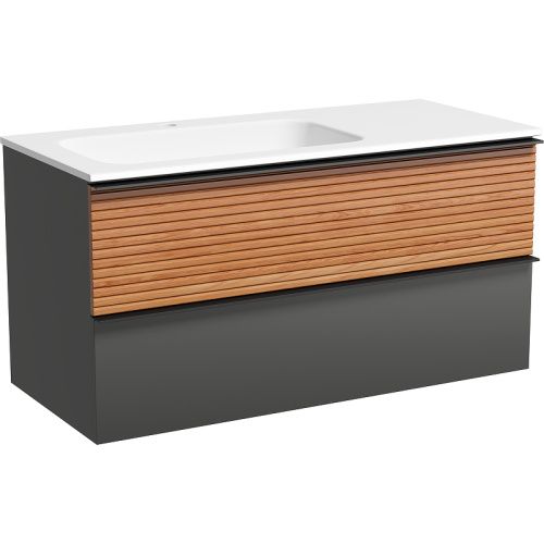 Тумба под раковину Sancos DELTA DL100LGR 100х40 подвесная цвет коричневый
