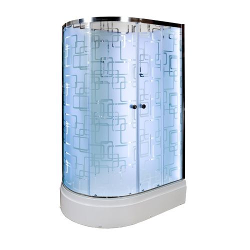 Душевая кабина AvaCan EM2712RNLED+GM 120х80 асимметричная без крыши ориентация правая