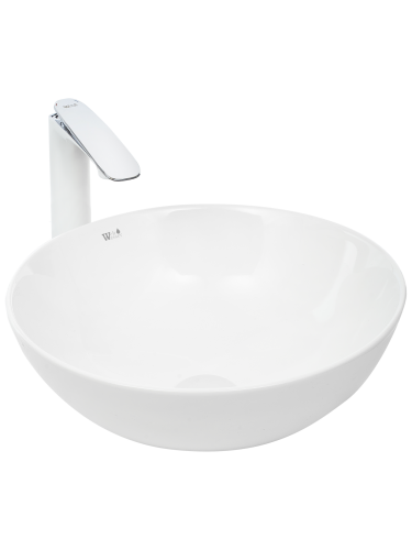 Раковина из сантехнического фаянса WeltWasser WW SK 10000003852 40х40 подвесная цвет белый без отверстий под смеситель