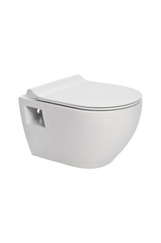 Чаша унитаза подвесная Bettoserb Stream Line SET40006476R цвет белый без сиденья безободковая смыв торнадо