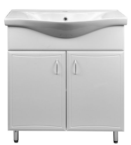 Тумба с раковиной Loranto Коралл CS00070577 80х50 напольная цвет белый