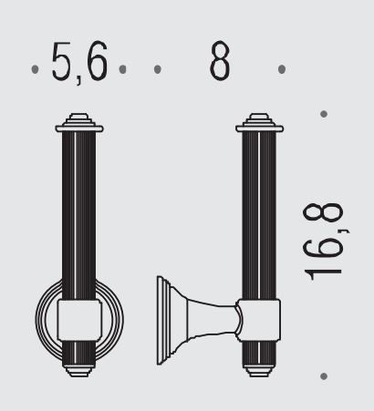 Бумагодержатель Colombo Hermitage B3308.OA - фото 2