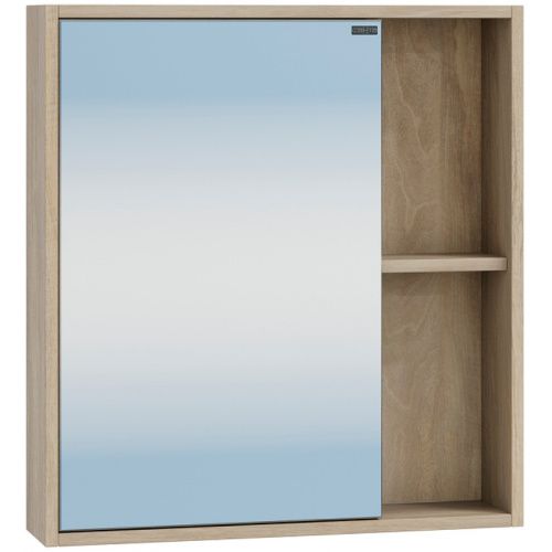 Зеркало-шкаф СанТа Прима 700344 60х70 подвесной цвет коричневый/бежевый