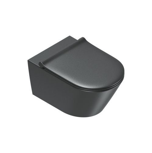 Чаша унитаза подвесная Catalano Zero 111550022 цвет черный без сиденья безободковая смыв торнадо