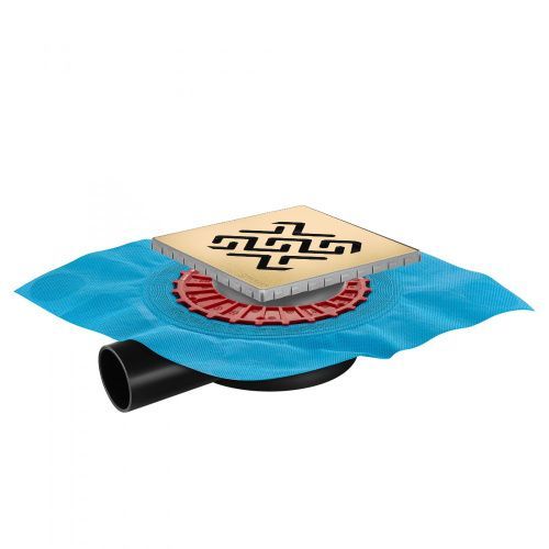 Душевой трап Berges ZENTRUM Antik 092365 20х20 золото