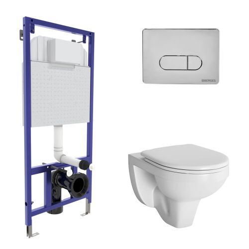 Комплект унитаз с инталляцией и клавишей смыва Berges NOVUM 042417