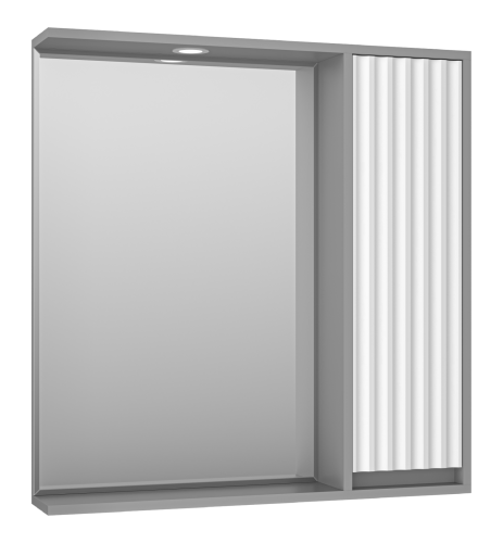Зеркало-шкаф Brevita Balaton BAL-04080-01-01П 80х80 подвесной цвет белый/серый