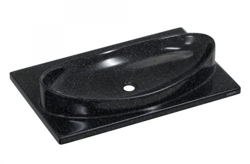 Раковина из искусственного камня СанТа 900144 70х50 подвесная цвет черный