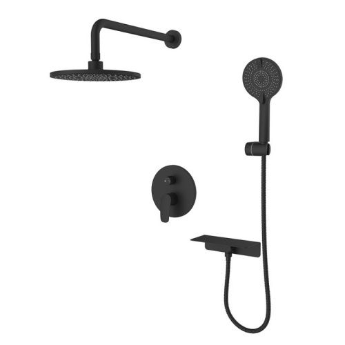 Душевая система Milardo Rora RORBL02M67 встраиваемая в стену цвет черный матовый