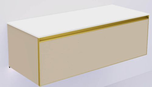 Тумба под раковину Armadi Art Quatro 790-M1-120-D-MG-LED 120х50 подвесная цвет бежевый