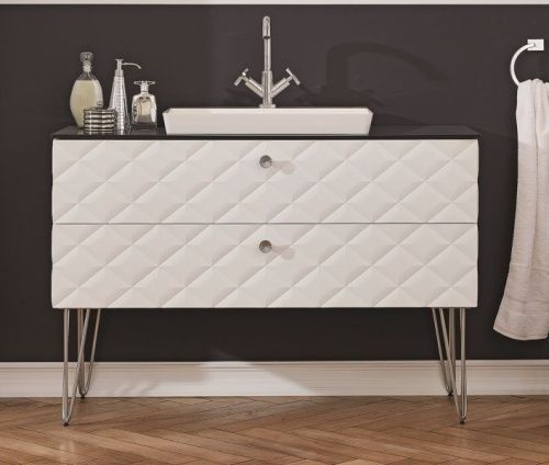 Тумба с раковиной Puris Diamond Line DIA331201(897/897) 120х50 напольная цвет белый