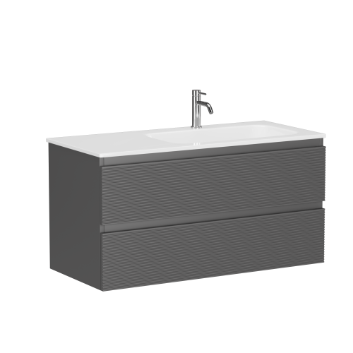 Тумба под раковину Sancos FOLK FL100RGS 100х40 подвесная цвет серый