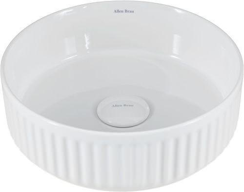 Раковина керамическая Allen Brau Fantasy 4.11032.20 40х40 накладная цвет белый без отверстий под смеситель