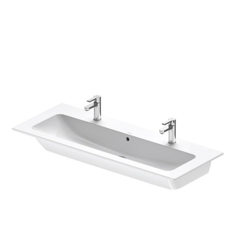 Раковина керамическая Duravit ME by Starck 2361120024 120х50 встраиваемая цвет белый 2 отверстия под смеситель