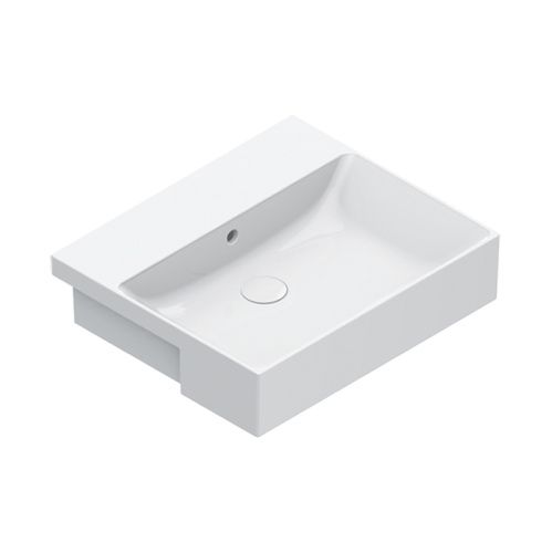 Раковина керамическая Catalano Zero 126550001 60 см полувстраиваемая цвет белый без отверстий под смеситель