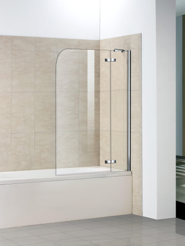 Душевая шторка на ванну WeltWasser WW100 10000000934 70х140 стекло прозрачное профиль хром ориентация универсальная